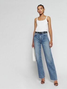 Reformation Val 90s Mid Rise Straight Jeans in Colorado